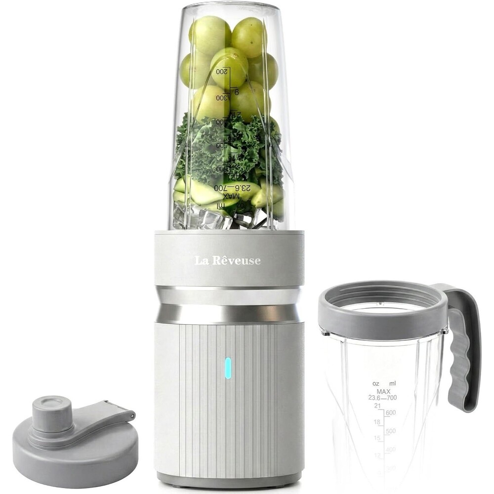 La Reveuse 1000-Watt Personal Blender for Shakes, Smoothies, Gray, LARB2307